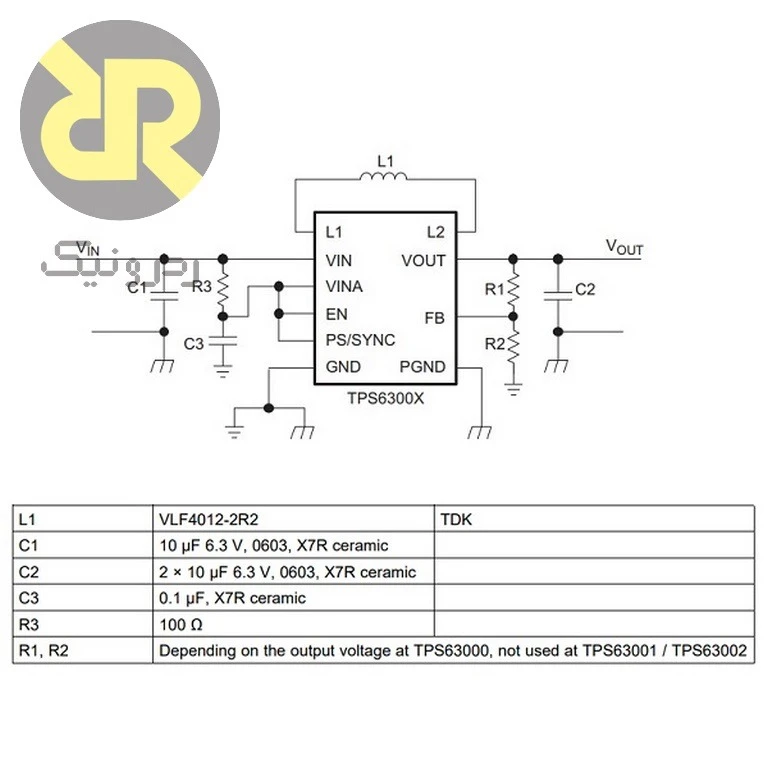 آی سی TPS63000 رگولاتور سوئیچینگ Buck-Boost ولتاژ 1.8V to 5.5V - Image 4