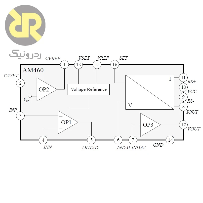 آی سی AM460 مبدل ولتاژ به جریان 0-10V to 4-20mA - Image 2