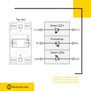 سنسور ‏sfh7070‏ نوری مجتمع برای پایش ضربان قلب‏ ‏(HRM) ‏LED‏ سبز (‏530‏ نانومتر)