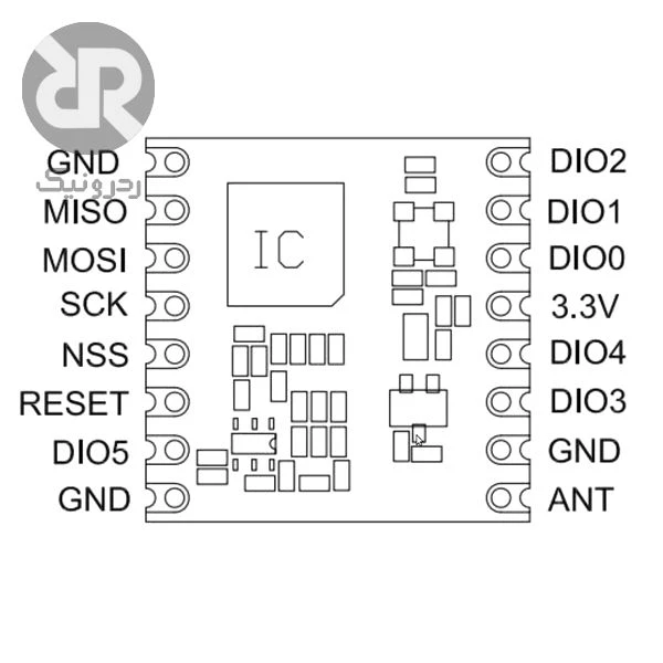 ماژول RFM95CW مخابرات لورا LoRa 433MHz - Image 3