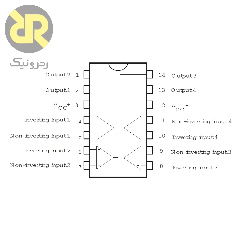 آیسی LM339DT مقایسه کننده ولتاژ 1.3us Quad - Image 2