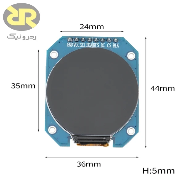 نمایشگر TFT 1.28 اینچ دایرهای مدل GC9A01 - Image 3