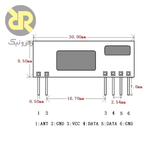 ماژول RXB22 گیرنده رادیویی 433MHz Superheterodyne - Image 2