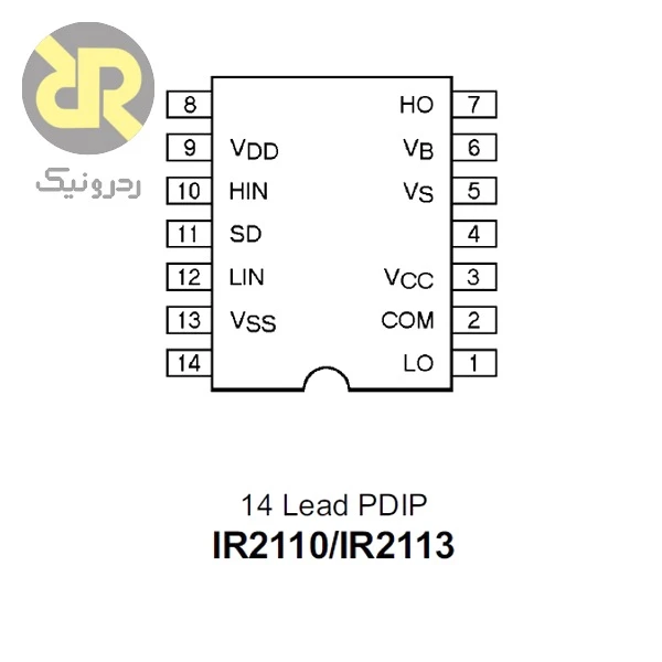 آی سی IR2110 گیت درایور نیم پل High-Side/Low-Side - Image 2
