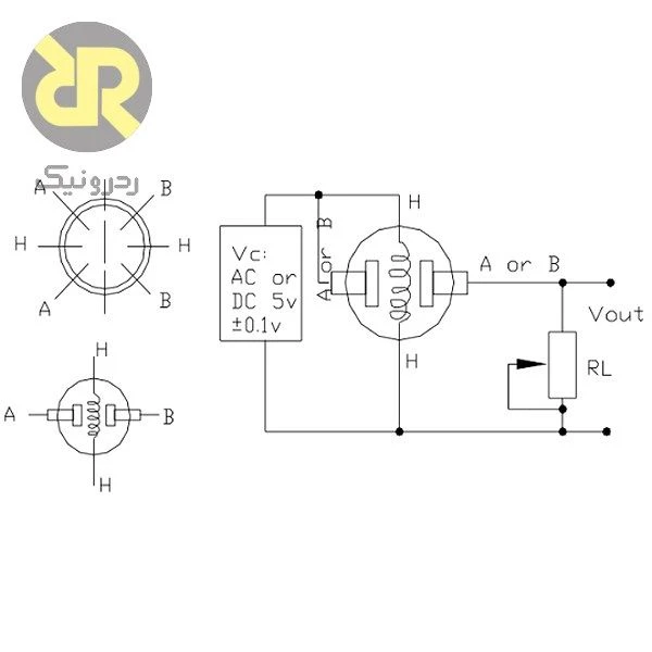 سنسور MQ-5 سنسور گاز و کیفیت هوا LPG/متان