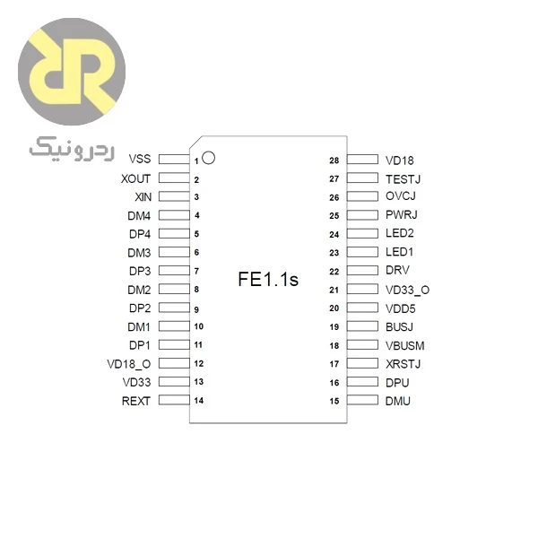 آی سی FE1.1S هاب USB 2.0 با ویژگی 4 Ports - Image 3