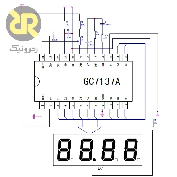 آیسی GC7137AD مبدل آنالوگ به دیجیتال 3.5-Digit - Image 2