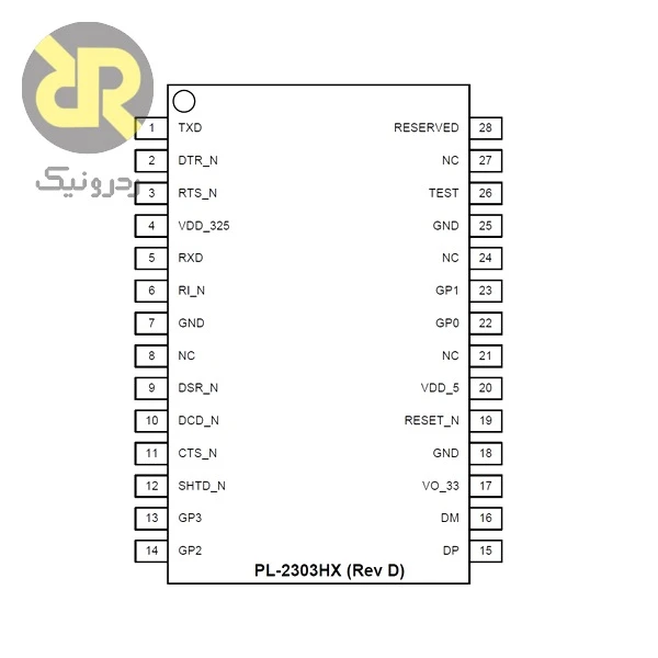 آی سی PL2303HXD مبدل USB به سریال با رابط USB to UART - Image 2