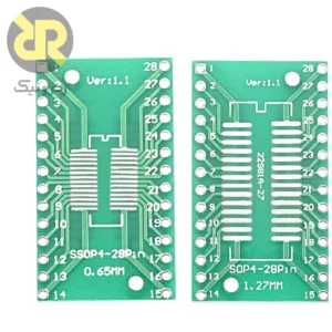 برد تبدیل SOP-SSOP 4-28 پکیج SMD به DIP با ورودی SOP / SSOP